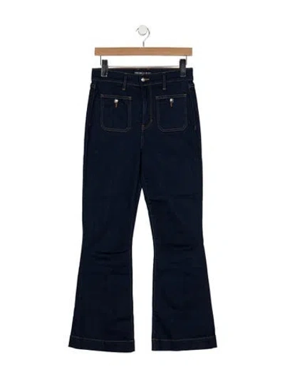 Pre-owned Veronica Beard High-rise Flared Jeans In Blue