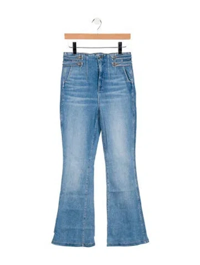 Pre-owned Veronica Beard High-rise Flared Jeans In Blue