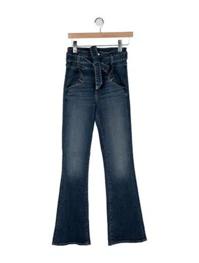 Pre-owned Veronica Beard High-rise Flared Jeans In Blue