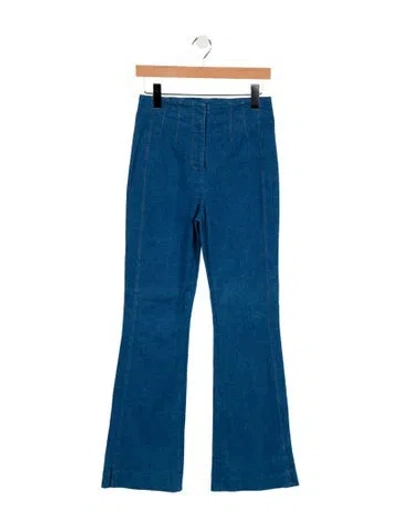 Pre-owned Veronica Beard High-rise Flared Jeans In Blue