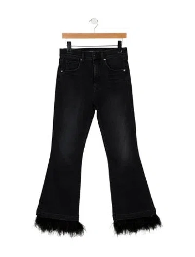 Pre-owned Veronica Beard High-rise Flared Jeans In Blue