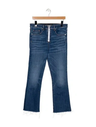 Pre-owned Veronica Beard High-rise Flared Jeans In Blue