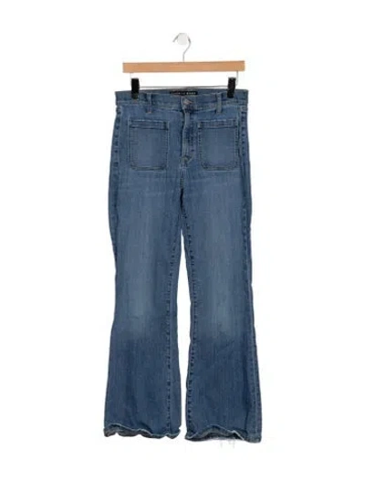 Pre-owned Veronica Beard High-rise Flared Jeans In Blue