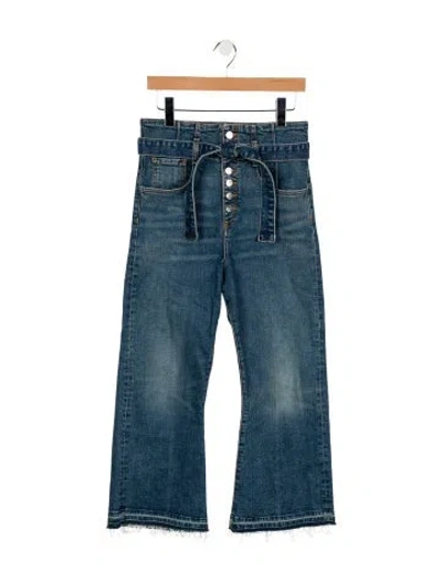 Pre-owned Veronica Beard High-rise Flared Jeans In Blue