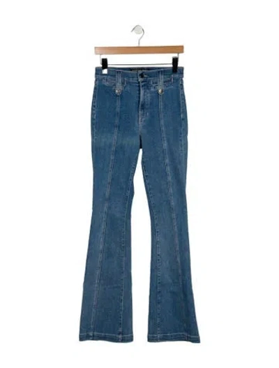 Pre-owned Veronica Beard High-rise Flared Jeans In Blue
