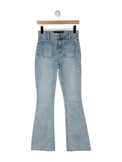 Pre-owned Veronica Beard High-rise Flared Jeans In Blue
