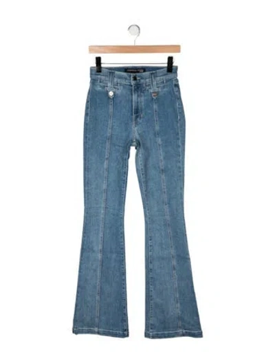 Pre-owned Veronica Beard High-rise Flared Jeans In Blue