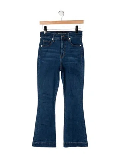 Pre-owned Veronica Beard High-rise Flared Jeans In Blue