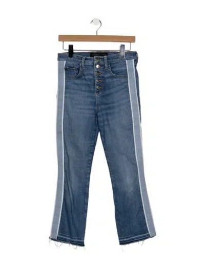 Pre-owned Veronica Beard High-rise Flared Jeans In Blue