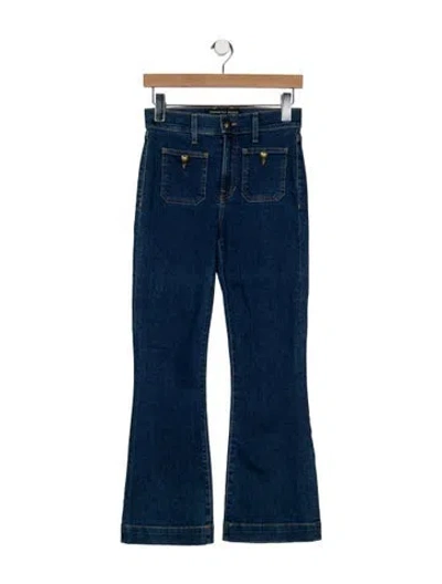 Pre-owned Veronica Beard High-rise Flared Jeans In Blue