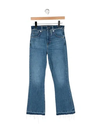 Pre-owned Veronica Beard High-rise Flared Jeans In Blue
