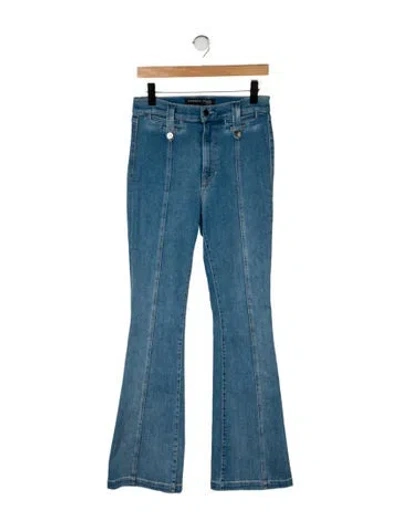 Pre-owned Veronica Beard High-rise Flared Jeans In Blue