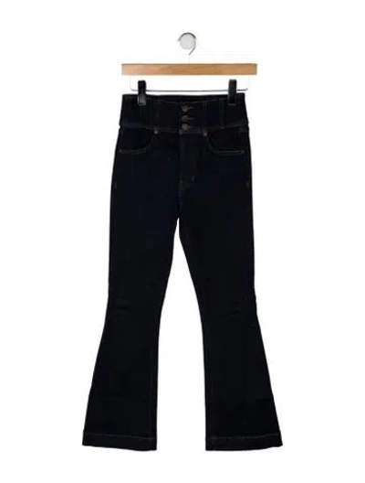 Pre-owned Veronica Beard High-rise Flared Jeans In Blue
