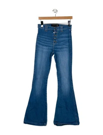 Pre-owned Veronica Beard High-rise Flared Jeans In Blue