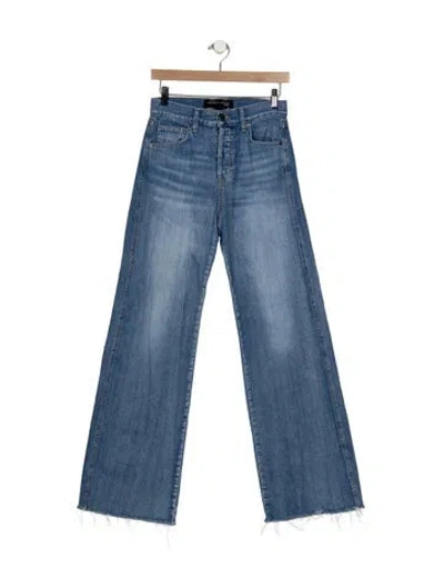 Pre-owned Veronica Beard High-rise Flared Jeans In Blue