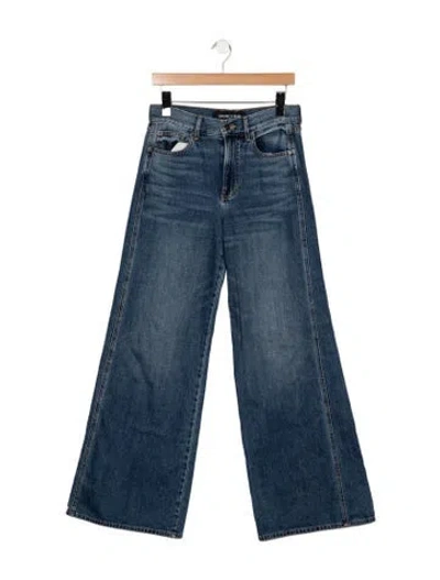 Pre-owned Veronica Beard High-rise Flared Jeans In Blue