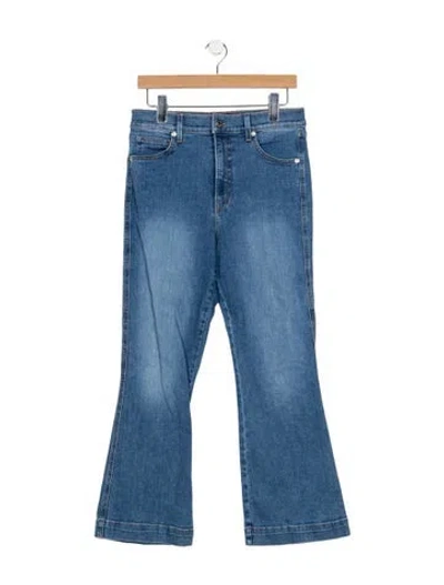 Pre-owned Veronica Beard High-rise Flared Jeans In Blue