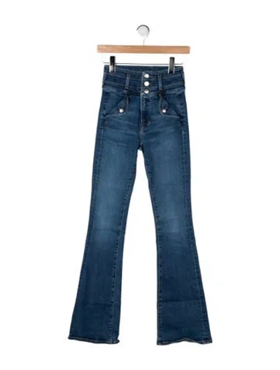 Pre-owned Veronica Beard High-rise Flared Jeans In Blue