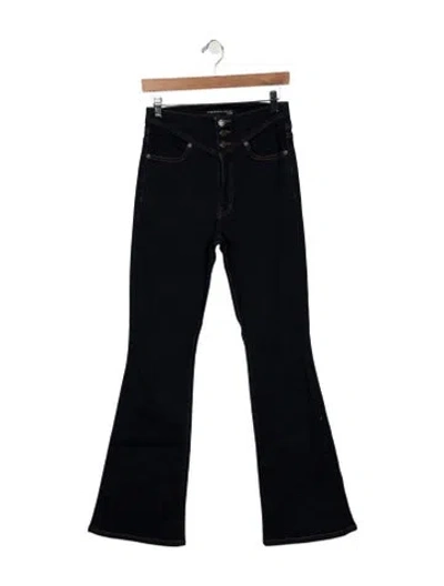 Pre-owned Veronica Beard High-rise Flared Jeans In Blue