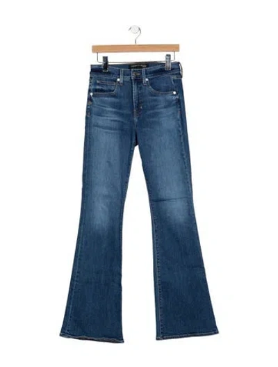 Pre-owned Veronica Beard High-rise Flared Jeans In Blue