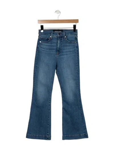 Pre-owned Veronica Beard High-rise Flared Jeans In Blue