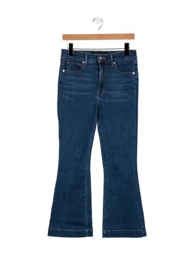 Pre-owned Veronica Beard High-rise Flared Jeans In Blue