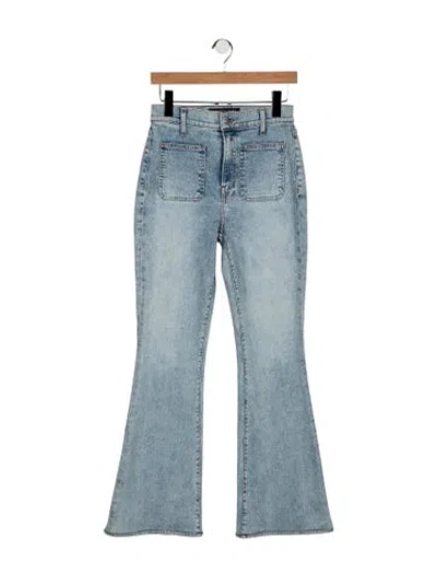 Pre-owned Veronica Beard High-rise Flared Jeans In Blue