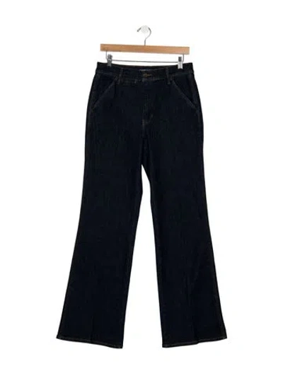 Pre-owned Veronica Beard High-rise Flared Jeans In Blue