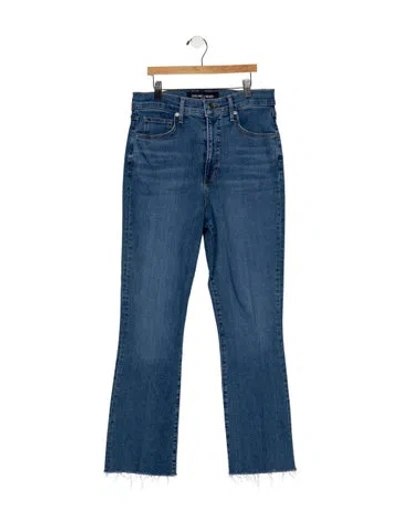 Pre-owned Veronica Beard High-rise Flared Jeans In Blue