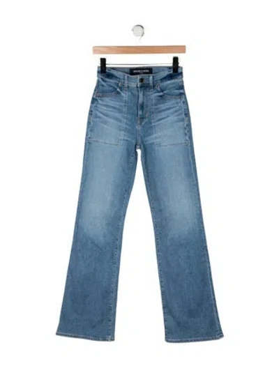 Pre-owned Veronica Beard High-rise Flared Jeans In Blue