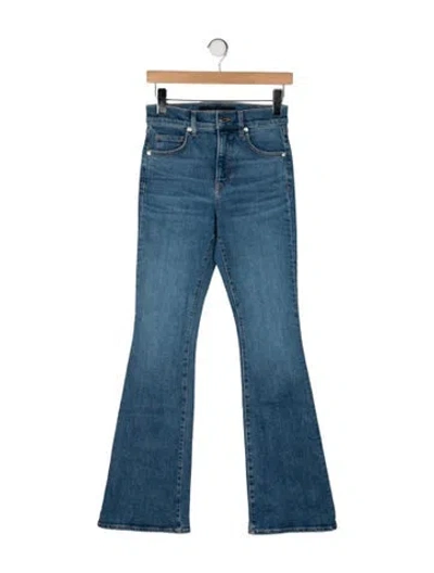 Pre-owned Veronica Beard High-rise Flared Jeans In Blue