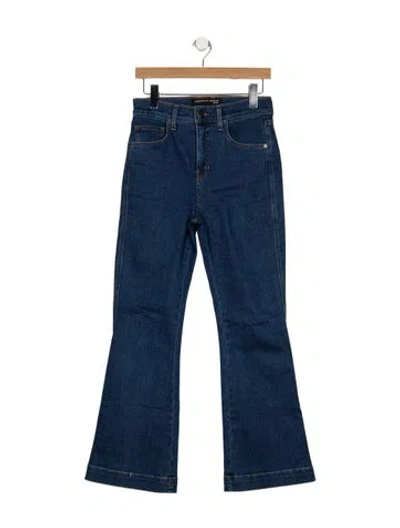 Pre-owned Veronica Beard High-rise Flared Jeans In Blue