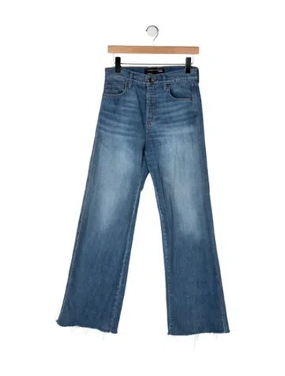 Pre-owned Veronica Beard High-rise Flared Jeans In Blue
