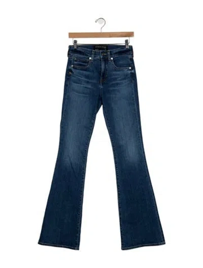 Pre-owned Veronica Beard High-rise Flared Jeans In Blue