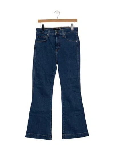 Pre-owned Veronica Beard High-rise Flared Jeans In Blue