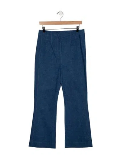 Pre-owned Veronica Beard High-rise Flared Jeans In Blue