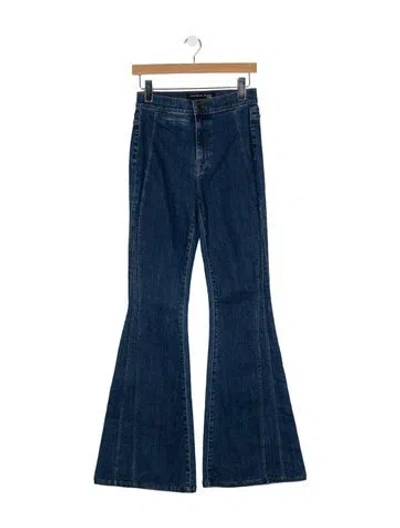 Pre-owned Veronica Beard High-rise Flared Jeans In Blue