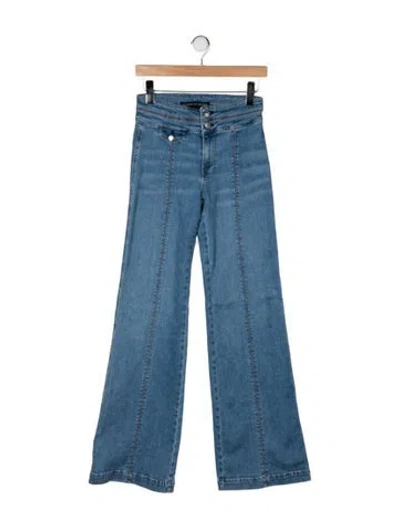 Pre-owned Veronica Beard High-rise Flared Jeans In Blue