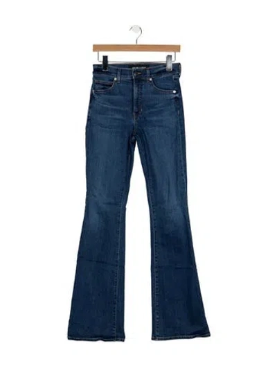 Pre-owned Veronica Beard High-rise Flared Jeans In Blue