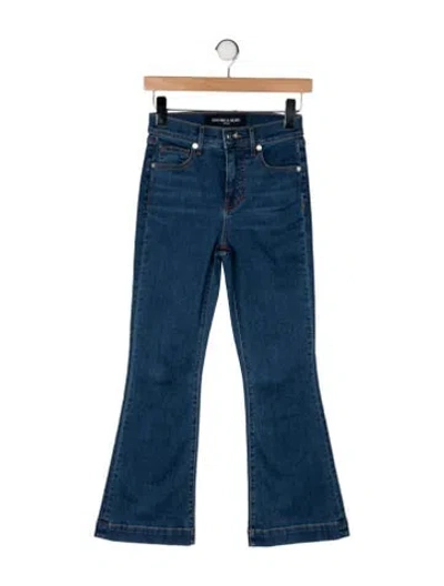 Pre-owned Veronica Beard High-rise Flared Jeans In Blue