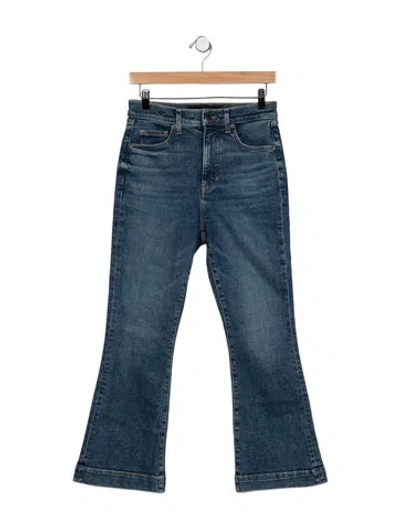 Pre-owned Veronica Beard High-rise Flared Jeans In Blue