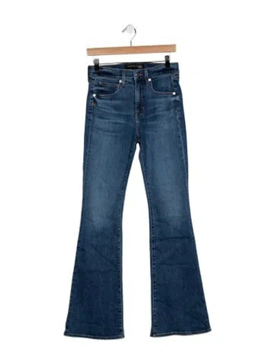 Pre-owned Veronica Beard High-rise Flared Jeans In Blue