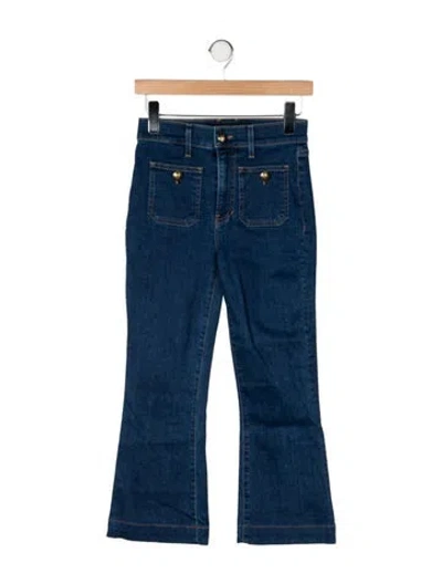 Pre-owned Veronica Beard High-rise Flared Jeans In Blue