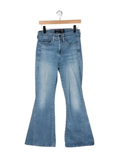 Pre-owned Veronica Beard High-rise Flared Jeans In Blue
