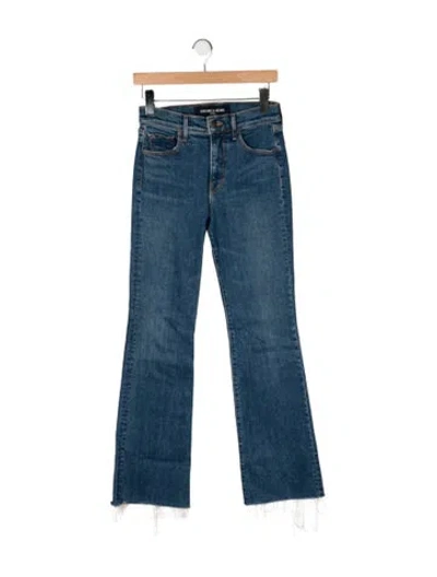 Pre-owned Veronica Beard High-rise Flared Jeans In Blue
