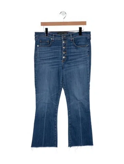 Pre-owned Veronica Beard High-rise Flared Jeans In Blue