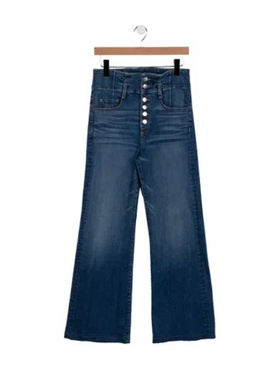 Pre-owned Veronica Beard High-rise Flared Jeans In Blue