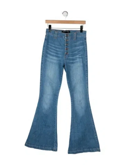 Pre-owned Veronica Beard High-rise Flared Jeans In Blue