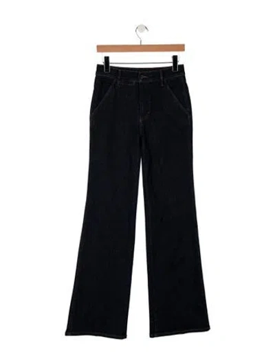 Pre-owned Veronica Beard High-rise Flared Jeans In Blue