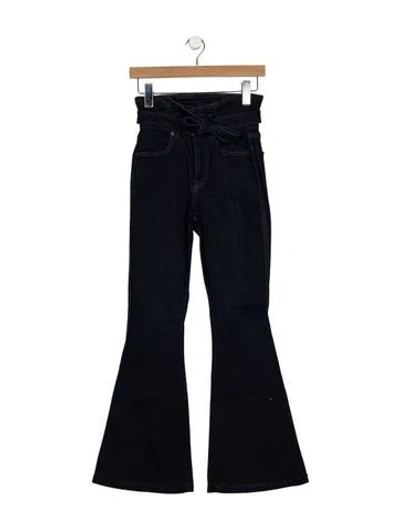 Pre-owned Veronica Beard High-rise Flared Jeans In Blue